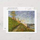 Bank of Seine, Pont de Clichy, Vincent van Gogh Briefkaart (Voorkant / Achterkant)