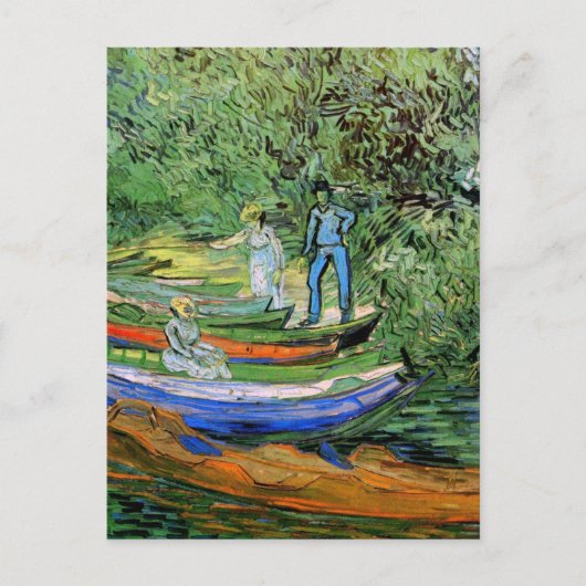 Bank of the Oise te Auvers door Vincent van Gogh Briefkaart (Voorkant)