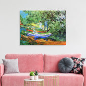 Bank of the Oise te Auvers door Vincent van Gogh Canvas Afdruk (Insitu (Woonkamer))
