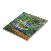 Bank of the Oise te Auvers door Vincent van Gogh Tegeltje (Zijkant)