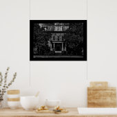 Bank of Upper Canada gebouw nr. 3 met grens Poster (Keuken)