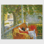 Bank op de veranda, Cos Cob door Frederick Hassam Cadeaupapier (Vlak)