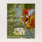 Bank op de veranda, Cos Cob door Frederick Hassam Legpuzzel (Verticaal)