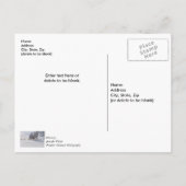 Bank op met sneeuw bedekte heuvel Dank je wel ansi Briefkaart (Achterkant)