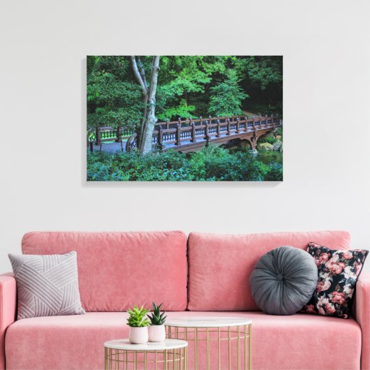 Bank Rock Bridge, Central Park, New York City Canvas Afdruk (Insitu (Woonkamer))