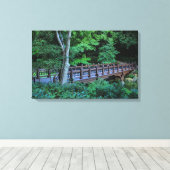 Bank Rock Bridge, Central Park, New York City Canvas Afdruk (Insitu (Houten vloer))