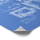 Bank Safe 1894 Patent Art Blueprint Poster (Hoek)