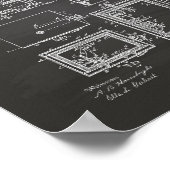 Bank Safe 1894 Patent Art Chalkboard Poster (Hoek)