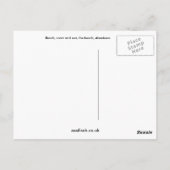 bank, sneeuw en Zee Briefkaart (Achterkant)