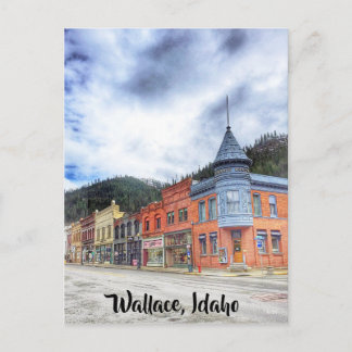 Bank Street in Wallace Idaho Briefkaart