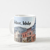 Bank Street in Wallace Idaho Koffiemok (Voorkant links)