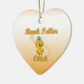 Bank Teller Chick Keramisch Ornament (Links)