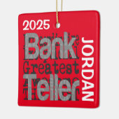 Bank Teller Extraordinaire CUSTOM Keramisch Ornament (Links)