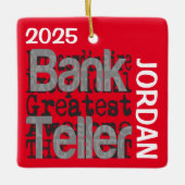 Bank Teller Extraordinaire CUSTOM Keramisch Ornament (Voorkant)