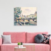 Bank van de Seine nabij de Pont des Arts Canvas Afdruk (Insitu (Woonkamer))