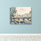 Bank van de Seine nabij de Pont des Arts Canvas Afdruk (Insitu (Houten vloer))