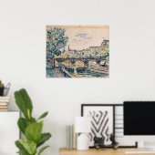Bank van de Seine nabij de Pont des Arts Poster (Thuiskantoor)