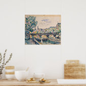 Bank van de Seine nabij de Pont des Arts Poster (Keuken)