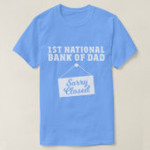 Bank van papa Grappig Eerste Nationale Bank van pa T-shirt (Design voorkant)
