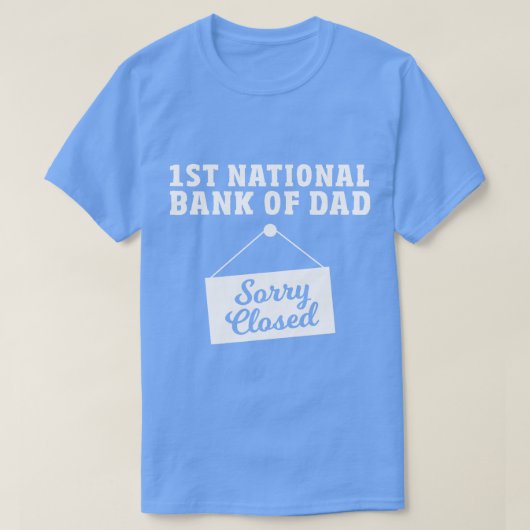 Bank van papa Grappig Eerste Nationale Bank van pa T-shirt (Design voorkant)
