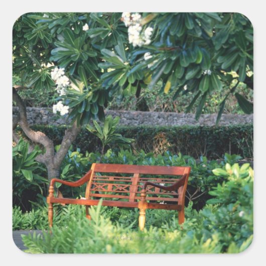 bank vierkante sticker (Voorkant)