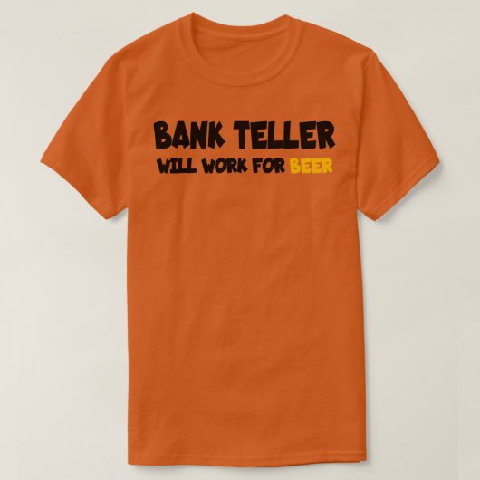 bankbediende werkt voor bier Classic TShirt (Design voorkant)