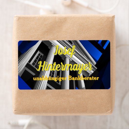 Bankberater, BankangestellterVisitenkarte Etiket (Insitu)