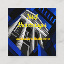 Bankberater, BankangestellterVisitenkarte Vierkante Visitekaartje
