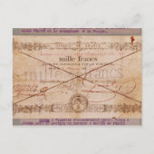 Bankbiljet van 1000 frank van 8 Floreal, An X Briefkaart (Voorkant)