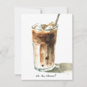 bankbiljet voor ijskoffie notitiekaartje (Voorkant)