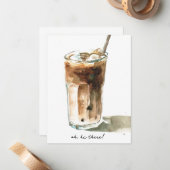 bankbiljet voor ijskoffie notitiekaartje (Voorkant / Achterkant in situ)