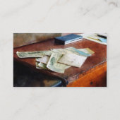 Bankcheques gedateerd 1923 visitekaartje (Achterkant)