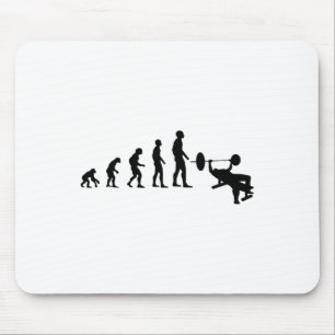 Bankdrukken Bodybuilding Grappige Evolutie Kracht Muismat