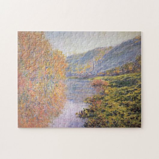 Banken in Seine in de Autumn Monet Fine Art Legpuzzel (Horizontaal)