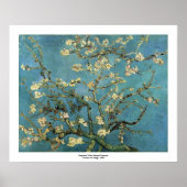 Banken met Almond Blossom door Vincent van Gogh Poster (Voorkant)