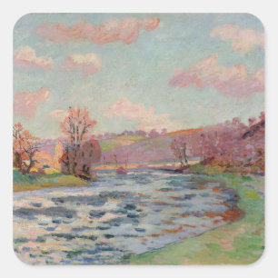 Banken van de Creuse, Limousin, c.1912 (olie op ca Vierkante Sticker
