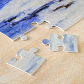 Banken van de Fjord bij Christiania Monet Fine Art Legpuzzel (Zijkant)