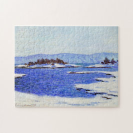 Banken van de Fjord bij Christiania Monet Fine Art Legpuzzel