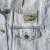 Banken van de Jordaan Vierkante Button 5,1 Cm (In situ)