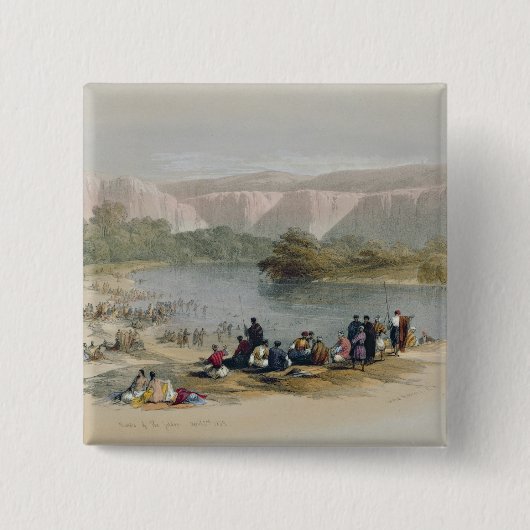 Banken van de Jordaan Vierkante Button 5,1 Cm (Voorkant)
