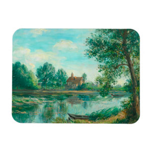 Banken van de Loing in Saint-Mammès Alfred Sisley Magneet