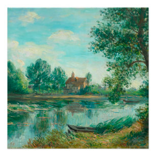 Banken van de Loing in Saint-Mammès Alfred Sisley Perfect Poster