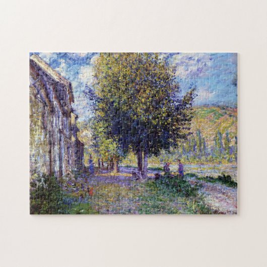 Banken van de Seine bij Lavacourt Monet Fine Art Legpuzzel (Horizontaal)
