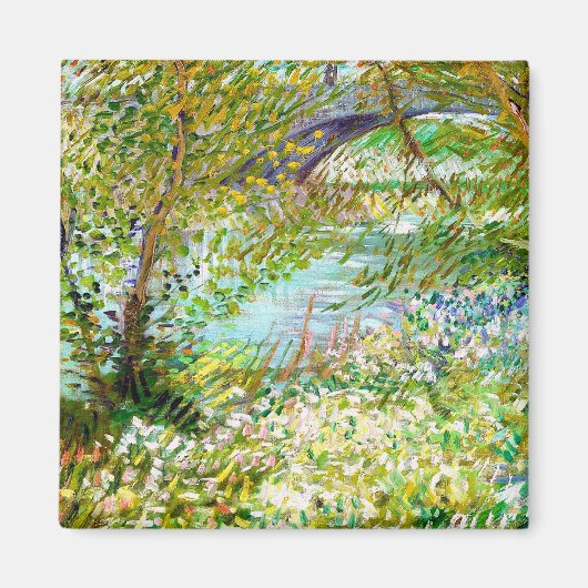 Banken van de Seine Pont Clichy Van Gogh schilderi Magneet (Voorkant)