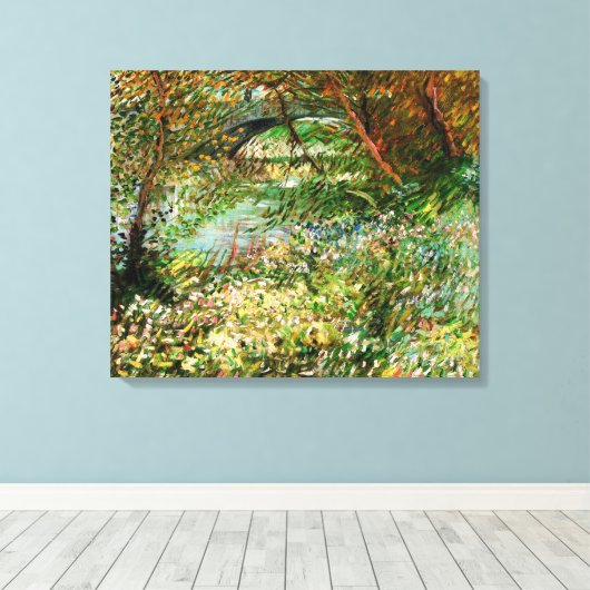 Banken van Seine, Pont de Clichy, door Vincent van Canvas Afdruk (Insitu (Houten vloer))