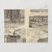 Banken, vestigingen en brouwerijen in Shawneetown Briefkaart (Voorkant)