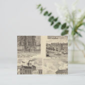 Banken, vestigingen en brouwerijen in Shawneetown Briefkaart (Staand voorkant)