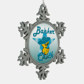 Banker Chick #7 Tin Sneeuwvlok Ornament (Links)