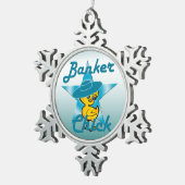 Banker Chick #7 Tin Sneeuwvlok Ornament (Rechts)