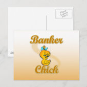 Banker Chick Briefkaart (Voorkant / Achterkant)